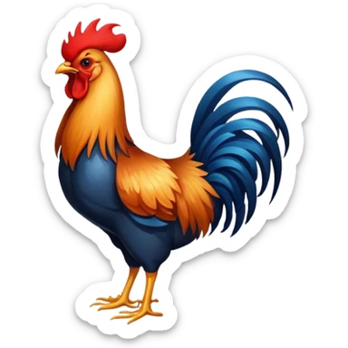 Rooster with a number 49 logo sticker