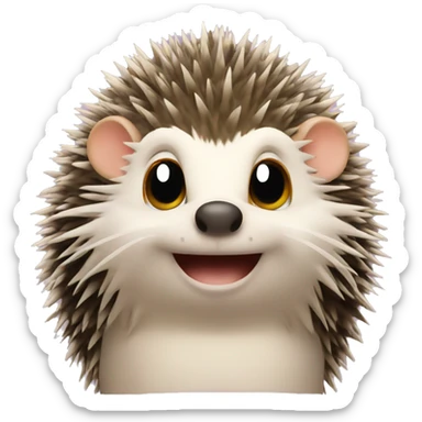 hedgehog saluting sticker