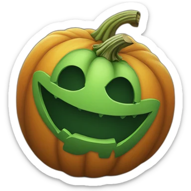 pumpkin on pumpkin sticker