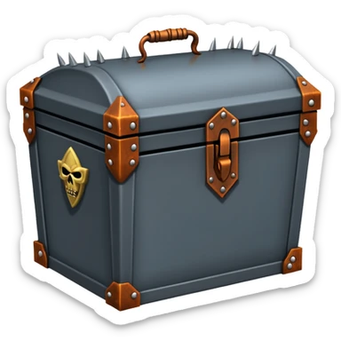 torture device iron maiden casket with spikes inside sticker