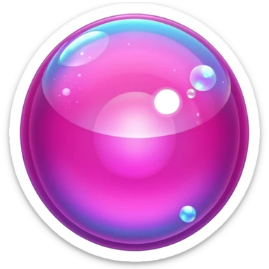 pink fuchsia sparkling shiny bubble sticker