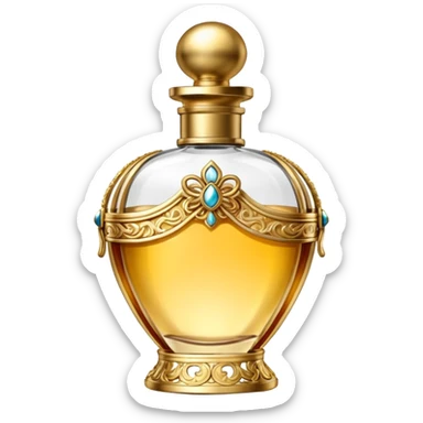 bottle of perfume gold exquisite large takes all the space

 sticker