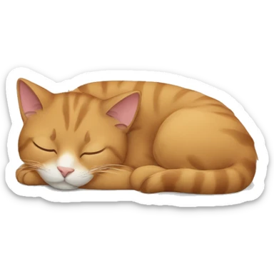 A cat sleeping sticker