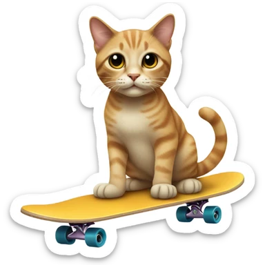 Cat riding a skateboard ￼ sticker