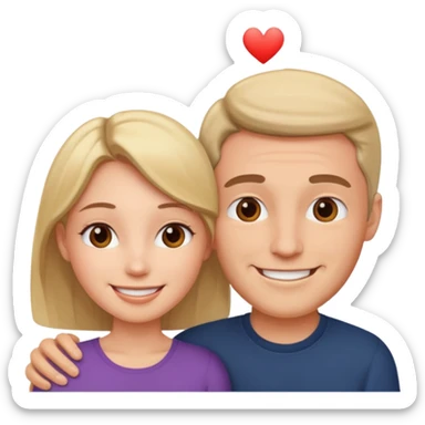 Man head against woman head sticker