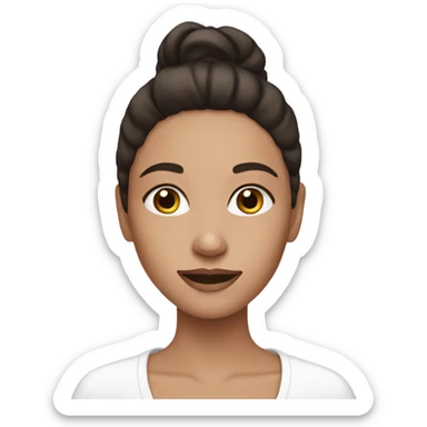 Brunette girl doing skincare sticker