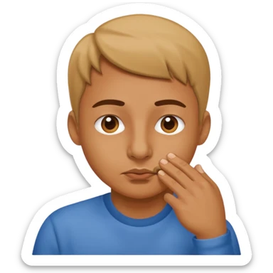 Thumb picking nose sticker