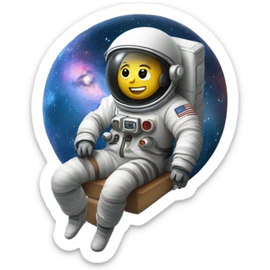 space-student-floating-in-space-with-galaxy sticker