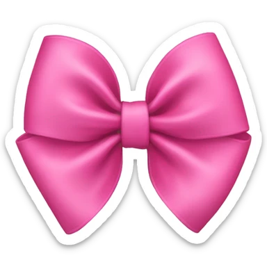Pink bow sticker