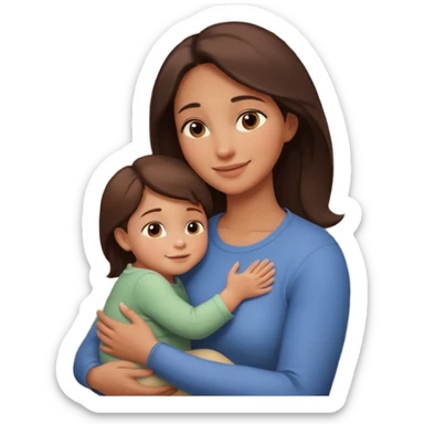 A loving mother holding her young child in her arms, warm natural light coming through a window, soft smile, emotional connection, candid moment, realistic photography, shallow depth of field, high resolution, warm tones
 sticker