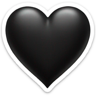 Black heart sticker
