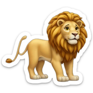 Pantere noit sur un lion sticker