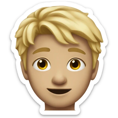 blonde boy with scar portrait sticker