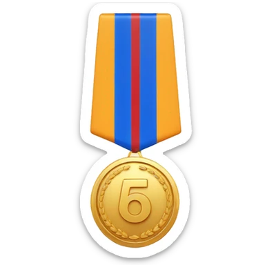 6th place medal sticker