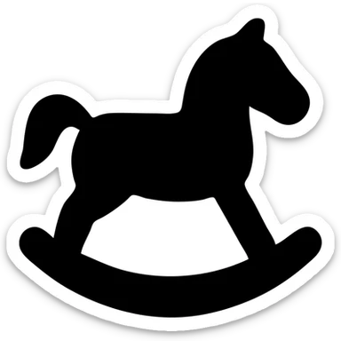 rocking horse icon sticker