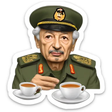putin yasser arafat tea time sticker