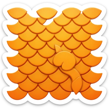 orange scales sticker