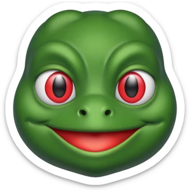 pepe the frog with heart eyes sticker