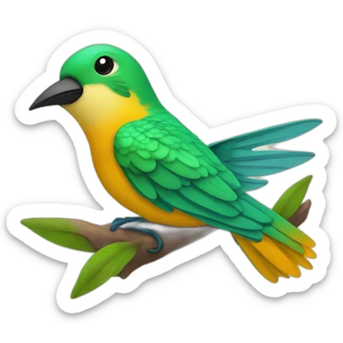 Quiero un emoji de colibrí durmiendo  sticker