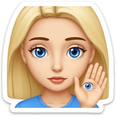 niñoadolescente de ojos azules besandose con una chica morena sticker