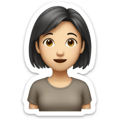 adhd asian girl sticker