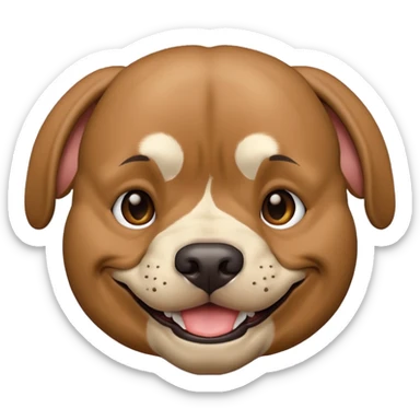 pitbull with a human face pfp sticker