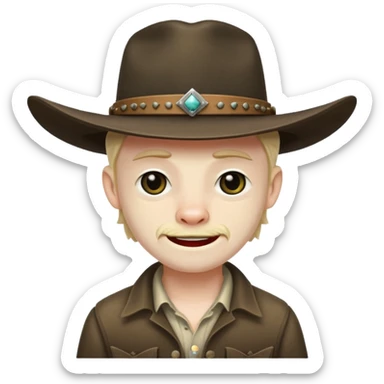 toothless hillbilly dogman wearing a stetson sticker