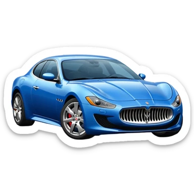 Blue Maserati sticker