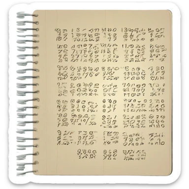 an notebook with 13 digits of pi sticker