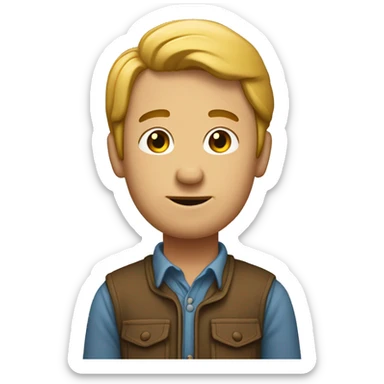 Un homme debout avec un très gros ventre  sticker