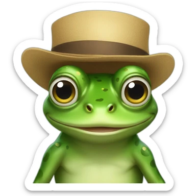 frog ano novo sticker