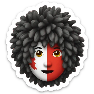 Valais canton flag sticker