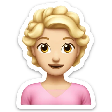 Pink Pilates blond princess  sticker