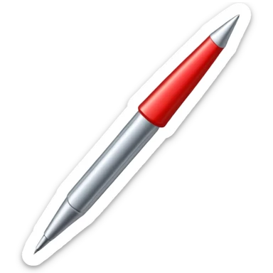 needle with pointed tip and thread sticker