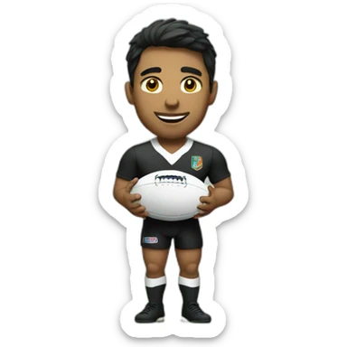 rugby player with ball in hand sticker