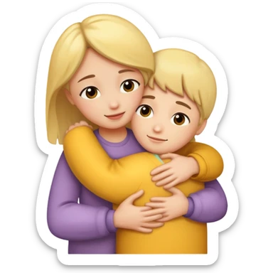 Hug and quiet  sticker