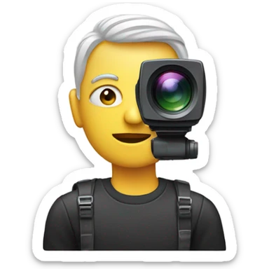 video camera instead of a head  sticker