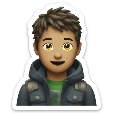 pollution boy sticker