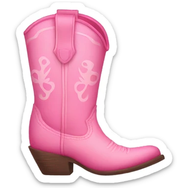 Pink cowgirl boots sticker
