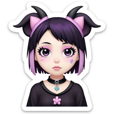  pastel goth  kuromi sticker