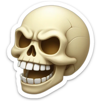 laughing skull sticker