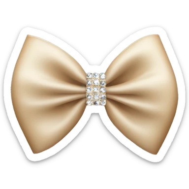 Beige bow with crystals sticker