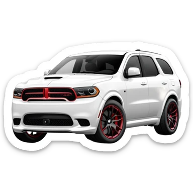 Durango DOSH HellCat SRT white and With low suspension body kit 4k, 8k and Under-coloring of the car  sticker