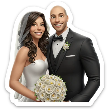 wedding smiles under the veil sticker