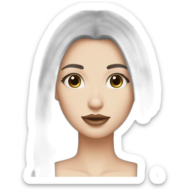 white-girl-blackhair-tinny-lips sticker