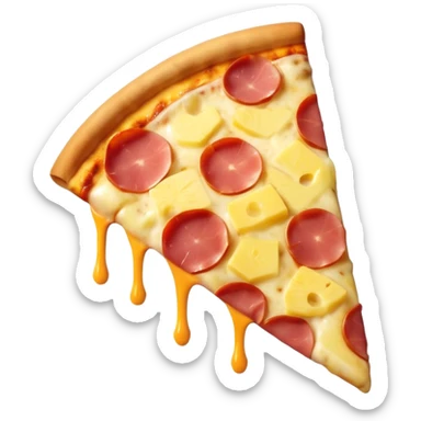 pizza Hawaiian slice (ham & pineapple) sticker