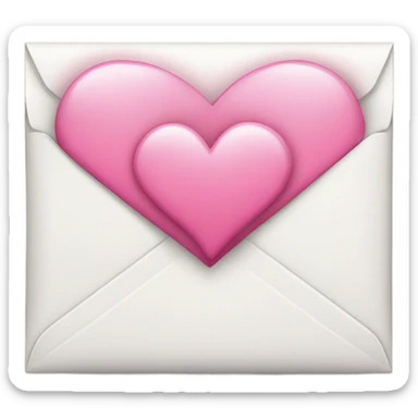 white envelope with pink heart sticker
