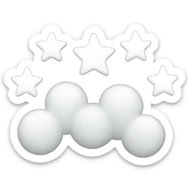 White stars sticker
