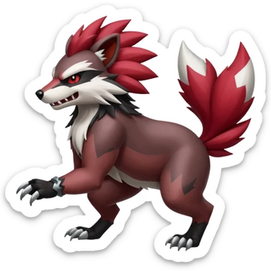 Obstagoon-Zigzagoon-fusion sticker