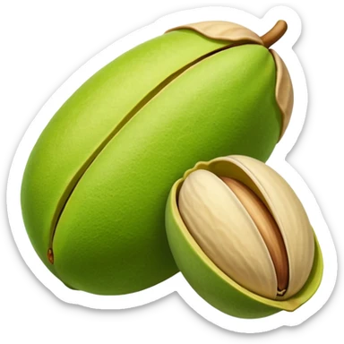 pistachio with shall sticker
